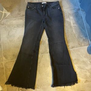 Black super flare free people jeans